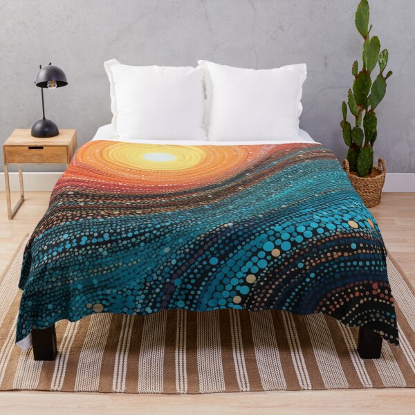 Item preview, Aboriginal Inspired Dot Art - The Sun Rises designed and sold by GrinGalore.