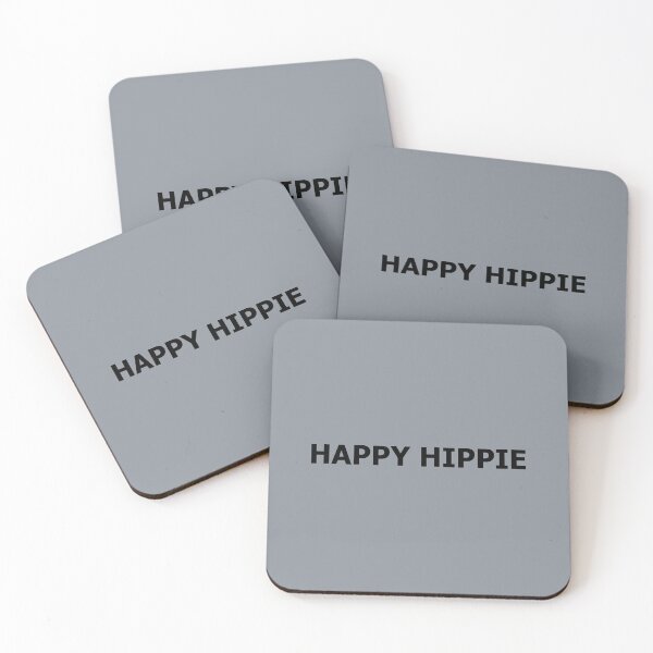 Item preview, Happy Hippie Just Two Words Black Text designed and sold by Beachy.
