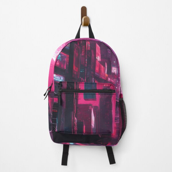 Item preview, Futuristic Neon Cyberpunk City – Vibrant Sci-Fi Street Art designed and sold by MystiqSlav.