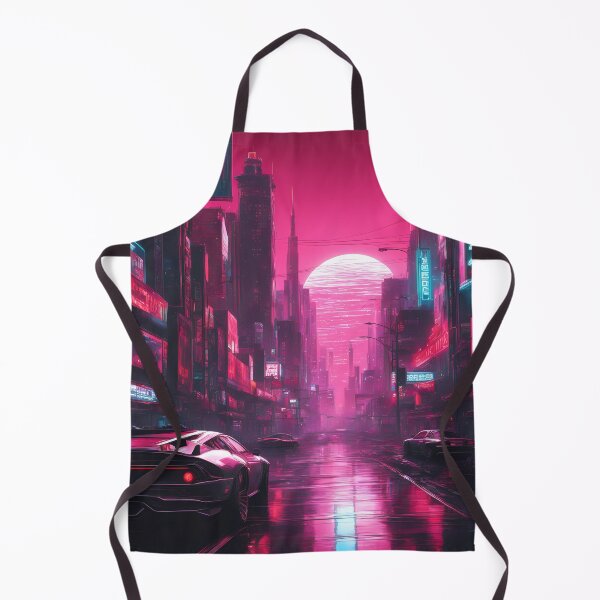 Item preview, Futuristic Neon Cyberpunk City – Vibrant Sci-Fi Street Art designed and sold by MystiqSlav.