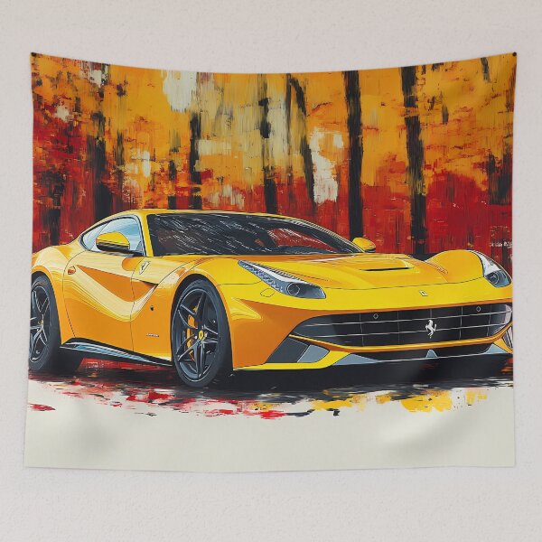 Item preview, Yellow Ferrari F12berlinetta designed and sold by AutoPopStudio.