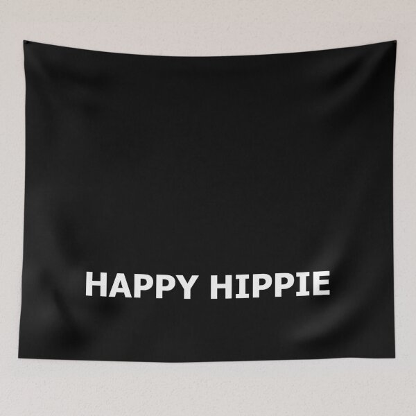 Item preview, Happy Hippie Just Two Words White Text designed and sold by Beachy.