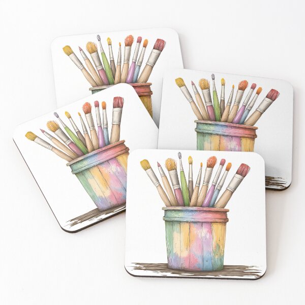 Item preview, Paint brushes illustration designed and sold by I-R-A.