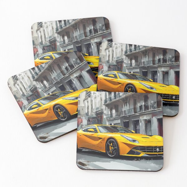 Item preview, Yellow Ferrari F12berlinetta II designed and sold by AutoPopStudio.