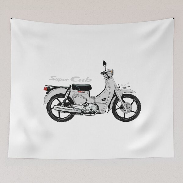 Item preview, honda motorcycle super cub C110 artwork-white designed and sold by sketchjuny.