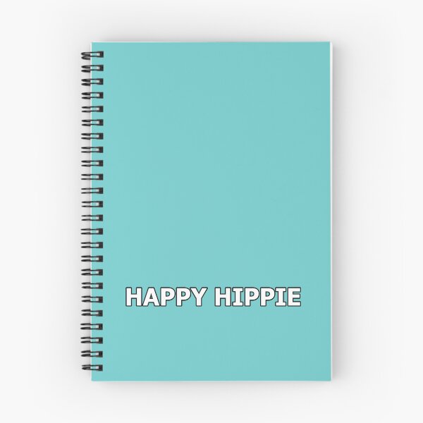 Item preview, Happy Hippie Just Two Words White Text Black Edge designed and sold by Beachy.
