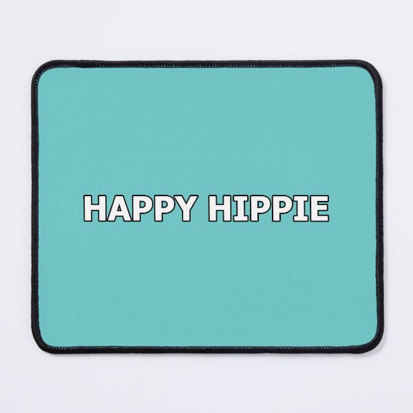 Item preview, Happy Hippie Just Two Words White Text Black Edge designed and sold by Beachy.