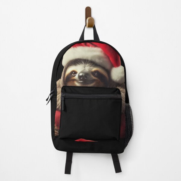 Item preview, Smiling sloth in Santa's hat spreads holiday joy. designed and sold by freackly.