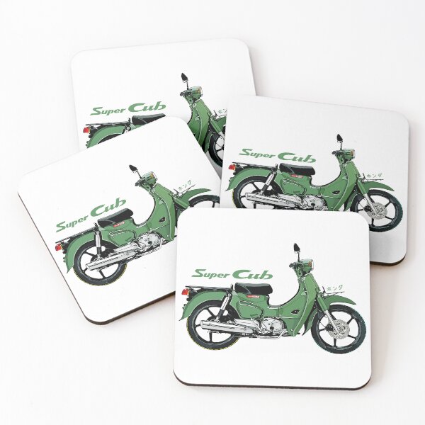 Item preview, honda motorcycle super cub C110 artwork-kaki designed and sold by sketchjuny.