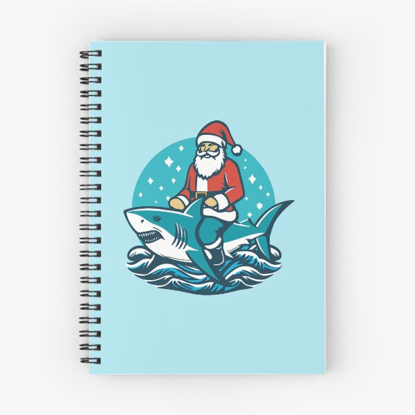 Item preview, Santa Riding A Shark designed and sold by ChunkByChunk.
