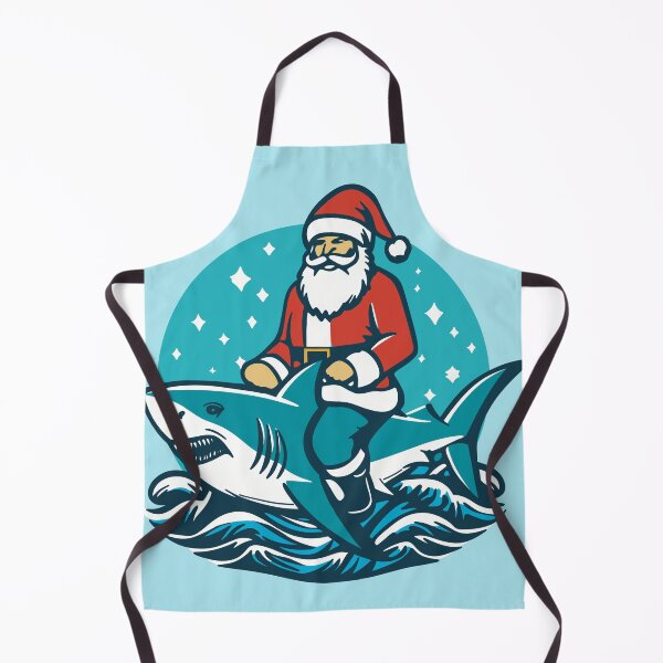 Item preview, Santa Riding A Shark designed and sold by ChunkByChunk.
