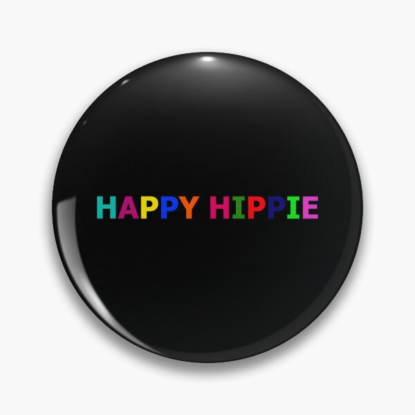 Item preview, Happy Hippie Just Two Words Colorful Text Black Edge designed and sold by Beachy.