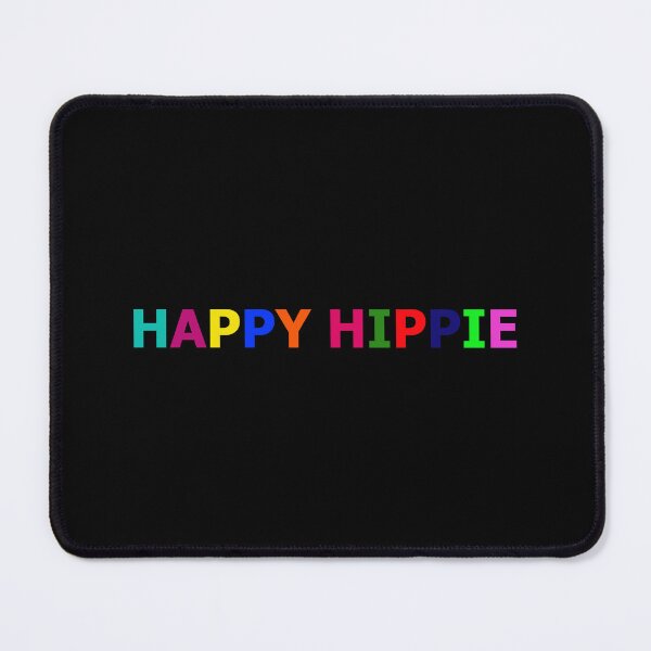 Item preview, Happy Hippie Just Two Words Colorful Text Black Edge designed and sold by Beachy.