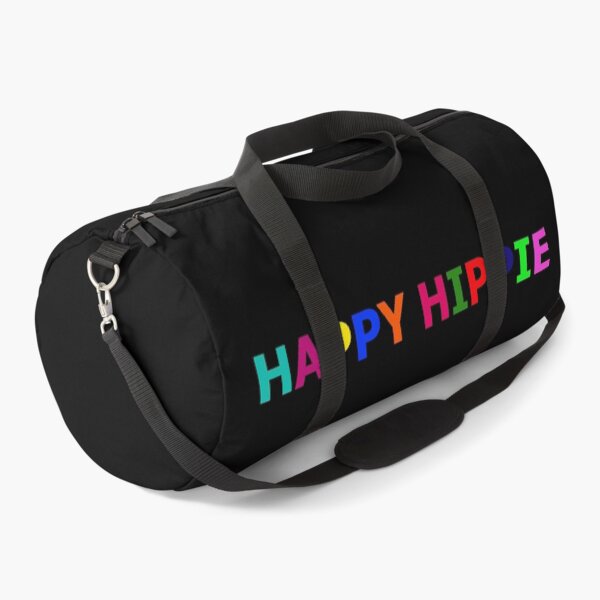 Item preview, Happy Hippie Just Two Words Colorful Text Black Edge designed and sold by Beachy.