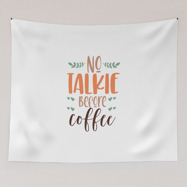 Item preview, No talkie before coffee designed and sold by Dominika Farkašová.