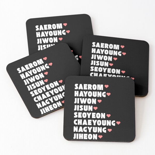 Item preview, Fromis_9 with Member Names Kpop Group Design BLACK designed and sold by AJUNICE STUDIO.