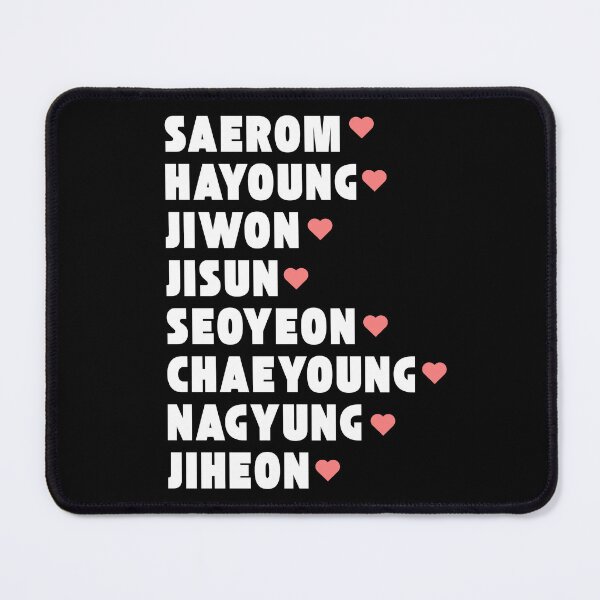 Item preview, Fromis_9 with Member Names Kpop Group Design BLACK designed and sold by AJUNICE STUDIO.