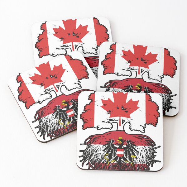 Item preview, Austria Austrian Canadian Canada Tree Roots Flag designed and sold by FlagX.