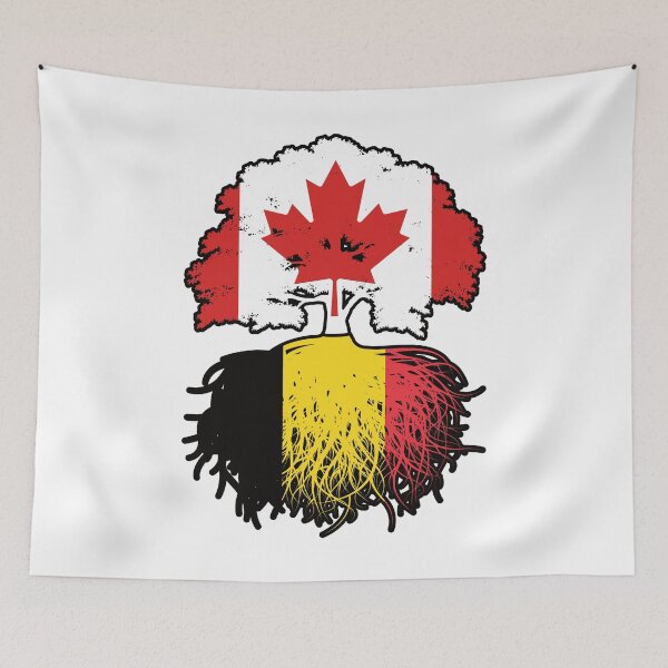 Item preview, Belgium Belgian Canadian Canada Tree Roots Flag designed and sold by FlagX.