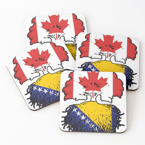 Item preview, Bosnia Bosnian Canadian Canada Tree Roots Flag designed and sold by FlagX.