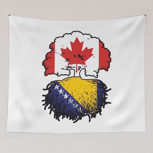Item preview, Bosnia Bosnian Canadian Canada Tree Roots Flag designed and sold by FlagX.