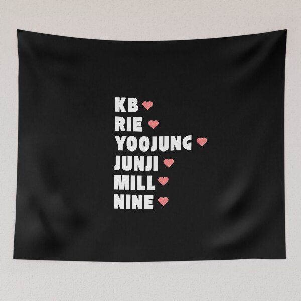 Item preview, OnlyOneOf with Member Names Kpop Group Design BLACK designed and sold by AJUNICE STUDIO.