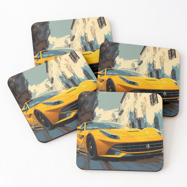 Item preview, Yellow Ferrari F12berlinetta IV designed and sold by AutoPopStudio.