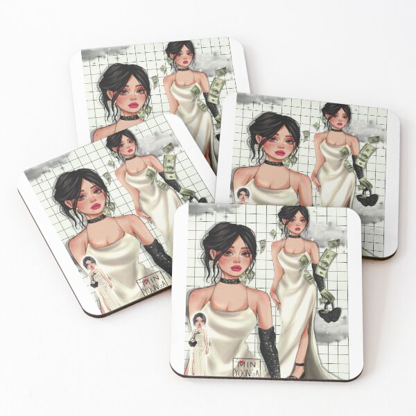 Artikelvorschau, Elegantes reiches Mädchen im weißen Seidenkleid | Digitales Kunstporträt entworfen und verkauft von minyoonga.