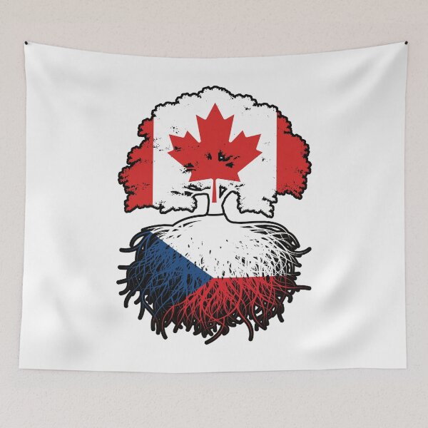 Item preview, Czech Canadian Canada Tree Roots Flag designed and sold by FlagX.