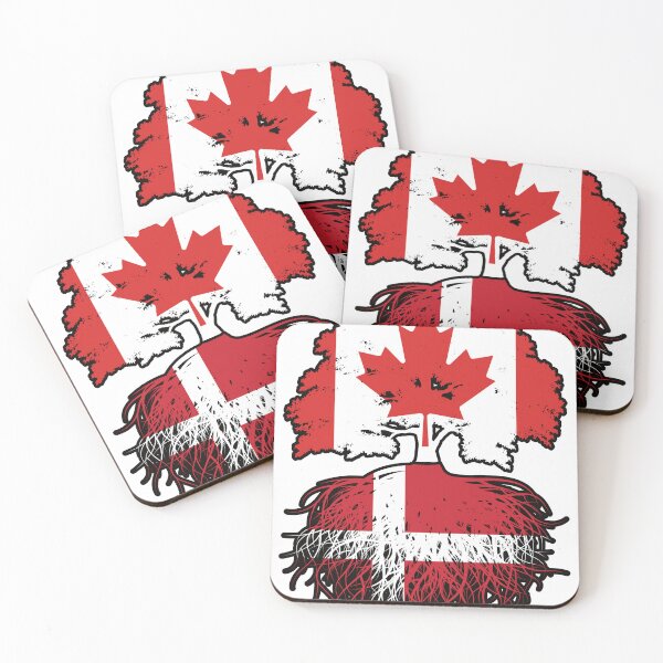 Item preview, Denmark Danish Canadian Canada Tree Roots Flag designed and sold by FlagX.