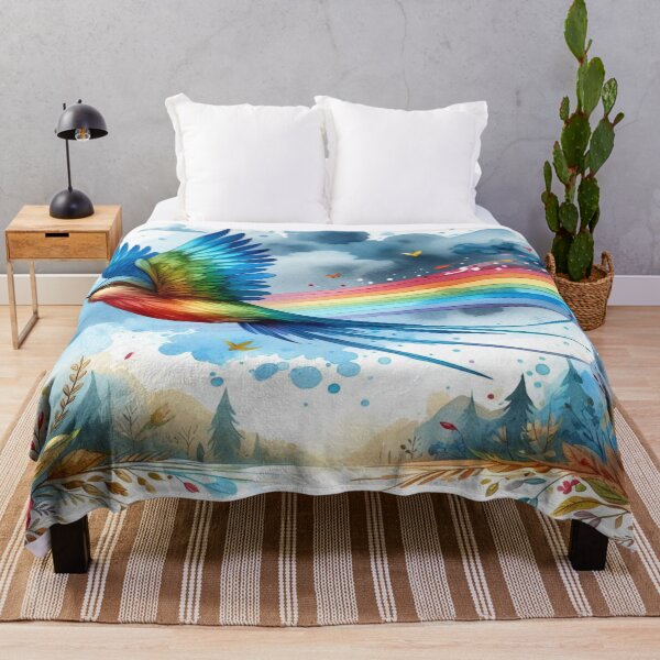 Item preview, Colorful Rainbow Bird: An inspiring watercolor artwork with vibrant colors and unique beauty designed and sold by FotoworldEdel.