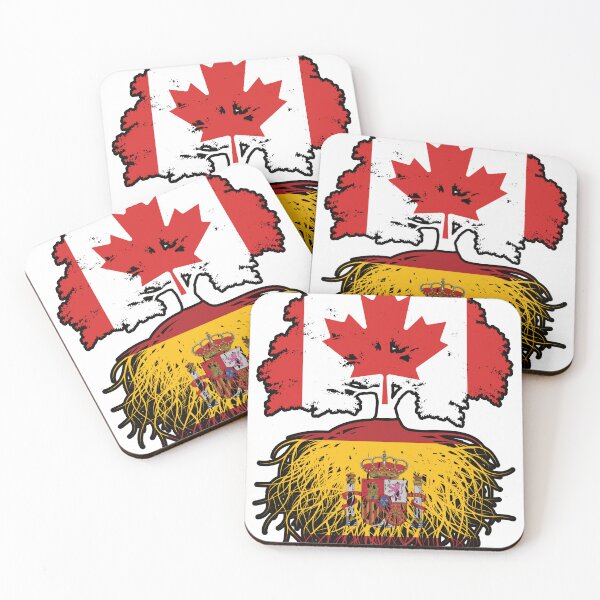 Item preview, Spain Spanish Canadian Canada Tree Roots Flag designed and sold by FlagX.