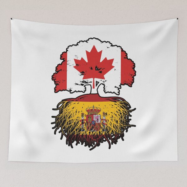 Item preview, Spain Spanish Canadian Canada Tree Roots Flag designed and sold by FlagX.