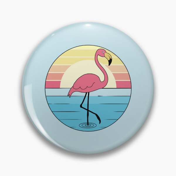 Artikelvorschau, Retro Flamingo Sonnenuntergang entworfen und verkauft von FlashCraft Design.