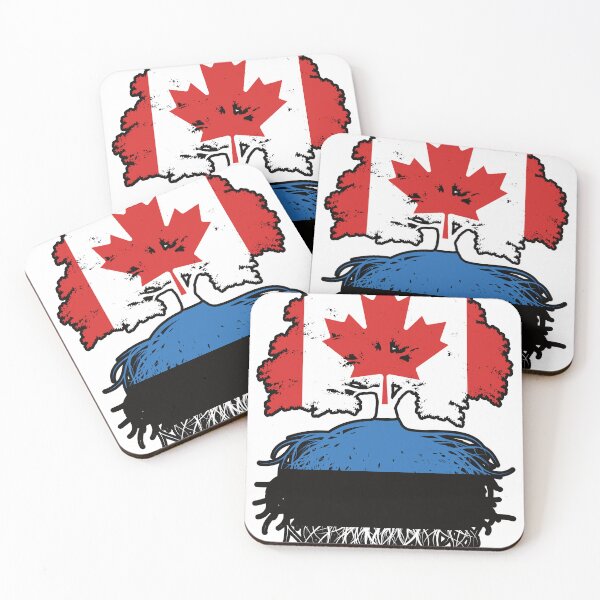 Item preview, Estonia Estonian Canadian Canada Tree Roots Flag designed and sold by FlagX.
