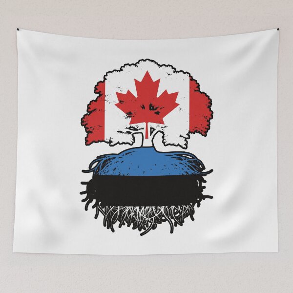 Item preview, Estonia Estonian Canadian Canada Tree Roots Flag designed and sold by FlagX.