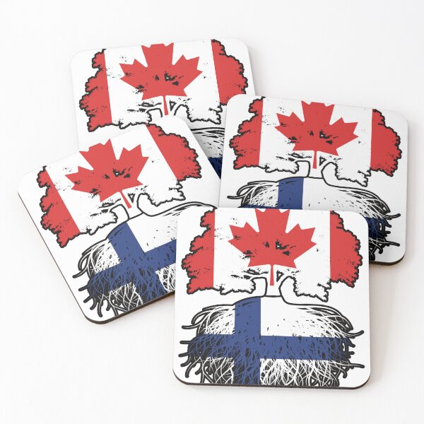 Item preview, Finland Finnish Canadian Canada Tree Roots Flag designed and sold by FlagX.