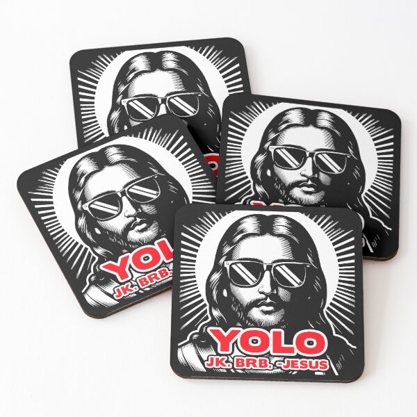 Item preview, YOLO JK BRB Jesus designed and sold by plushism.