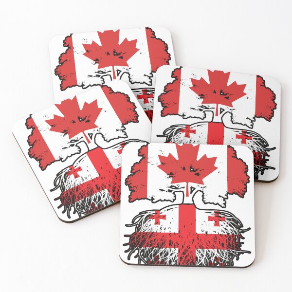 Item preview, Georgia Georgian Canadian Canada Tree Roots Flag designed and sold by FlagX.