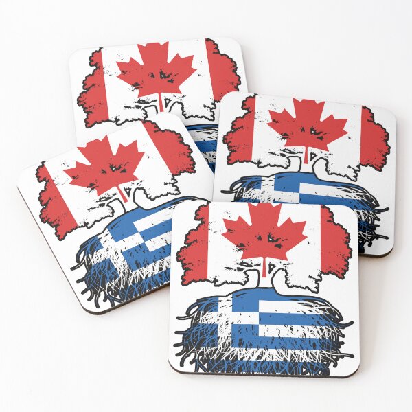Item preview, Greece Greek Canadian Canada Tree Roots Flag designed and sold by FlagX.