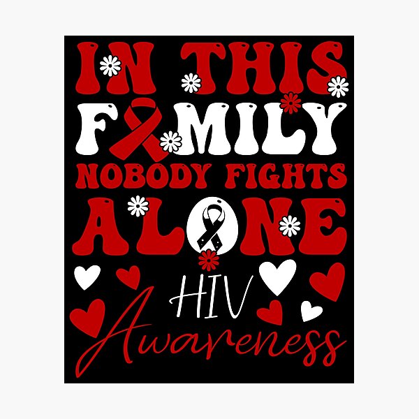 Artikelvorschau, Welt-AIDS-Tag, Red Ribbon, HIV-Aufklärung, In dieser Familie kämpft niemand allein entworfen und verkauft von ArtByKatti.