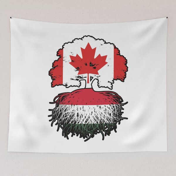 Item preview, Hungary Hungarian Canadian Canada Tree Roots Flag designed and sold by FlagX.