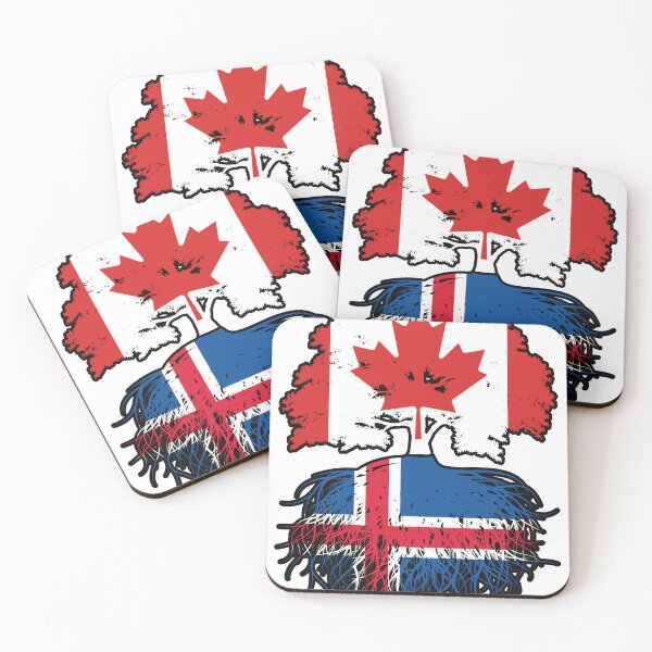 Item preview, Iceland Icelandic Canadian Canada Tree Roots Flag designed and sold by FlagX.