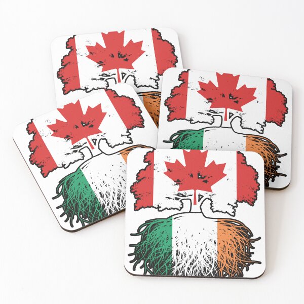 Item preview, Ireland Irish Canadian Canada Tree Roots Flag designed and sold by FlagX.