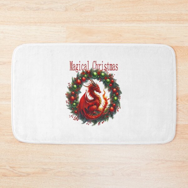 Item preview, Dragon in a magical christmas wreath designed and sold by LoneAngel.