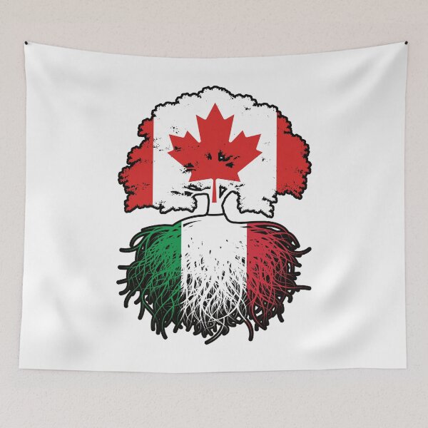 Item preview, Italy Italian Canadian Canada Tree Roots Flag designed and sold by FlagX.
