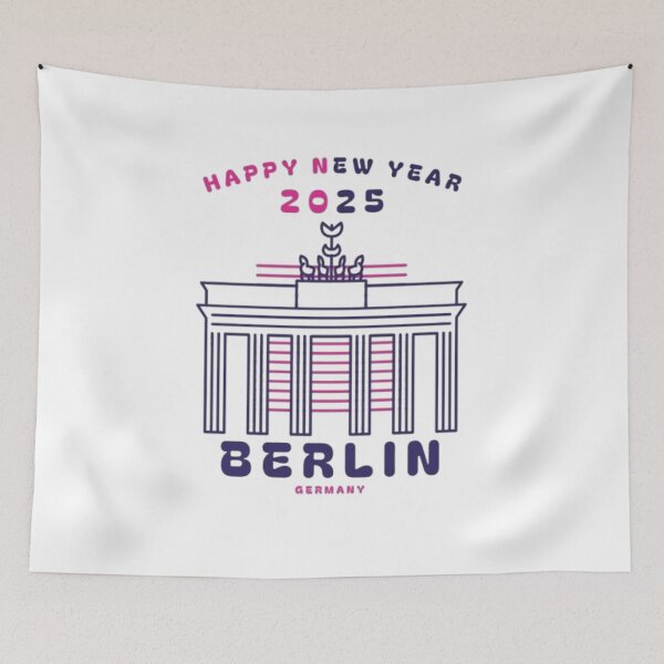 Artikelvorschau, T-shirt Happy New Year Berlin Germany 2025 entworfen und verkauft von Scouts4ever.