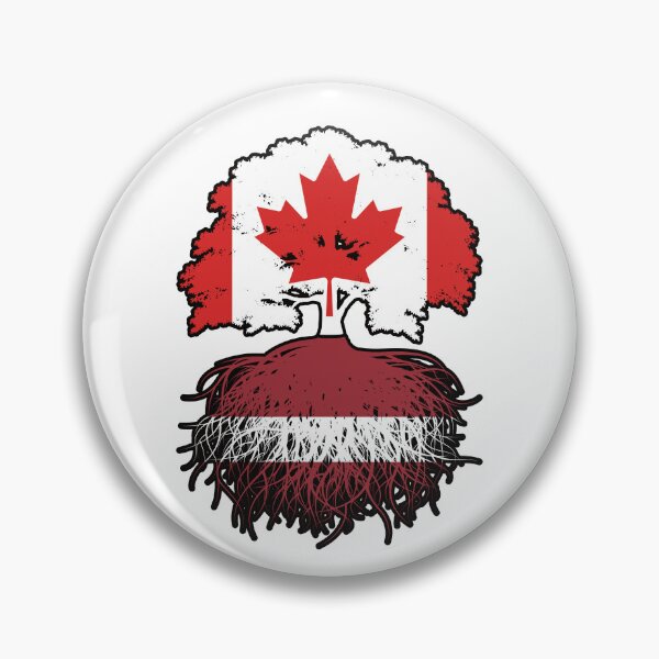 Item preview, Latvia Latvian Canadian Canada Tree Roots Flag designed and sold by FlagX.
