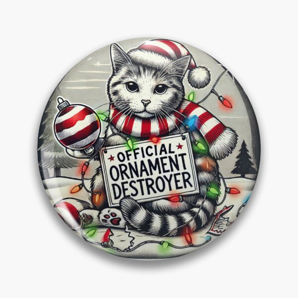 Item preview, Official ornament destroyer cat Christmas designed and sold by riadesignstore.