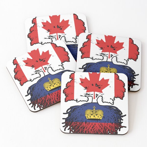 Item preview, Liechtenstein Liechtensteiner Canadian Canada Tree Roots Flag designed and sold by FlagX.